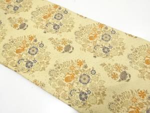 アンティーク　花鳥更紗模様織り出し名古屋帯（着用可）